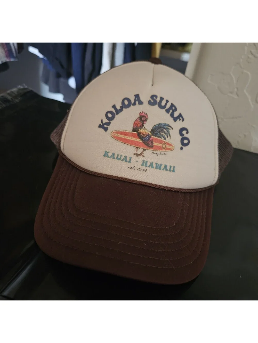KOLOA Surf Co. Kauai Hawaii Trucker Cap Hat OTTO Mesh Foam Snapback Rooster Surf